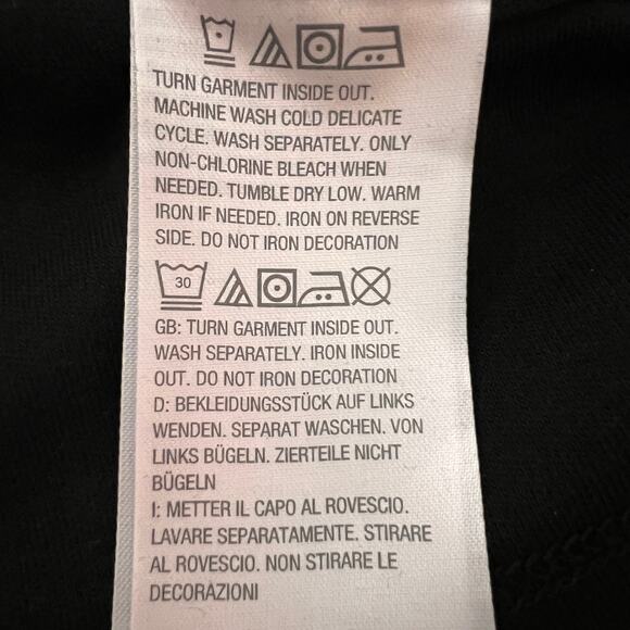 Quacker Factory T-Shirt Long Sleeve Hearts Black Cotton Blend Valentine Large - Picture 10 of 11